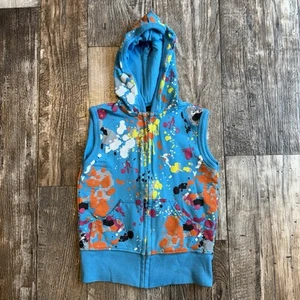 Flowers By Zoe - Zip Up Vest - Paint Splatter / Y2K / 90s Fashion - Size 6 - Picture 1 of 5