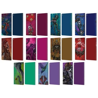 OFFICIAL DAVID LOZEAU COLOURFUL GRUNGE LEATHER BOOK WALLET CASE FOR AMAZON FIRE - Image 1 of 4