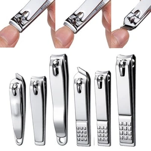 1x Stainless Steel Nail Clipper Cutter Trimmer Nipper Cut Manicure Pedicure \ - Foto 1 di 25