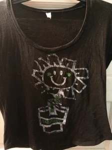 Green Day With Smiling Flower T-shirt (Medium) (Black) - Picture 1 of 9