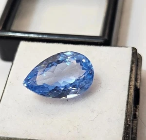 Atemberaubender Aquamarin blauer Birnenschliff 6-8 kt natürlicher loser EGL-zertifizierter Edelstein - Bild 1 von 7