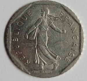 1980 Frankreich 2 Francs schöne Münze Republique Francaise  - Bild 1 von 2