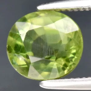 1.41ct 6.5x6.2mm Cushion Natural Unheated Green Apatite Gemstone, Africa - Picture 1 of 10
