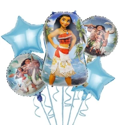 5pcs Moana Foil Balloon Set Party Supplies Kids Birthday Decoration - image 1 of 3