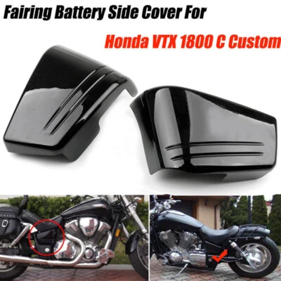 Cubierta lateral de batería de carenado negro para Honda VTX 1800 C VTX1800C personalizada 2002-2008 Foto 1 de 4