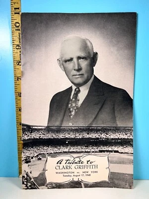 🔥17 Aug 1948 Washington Senators Baseball Program Scored vs Yankees🔥RARE!! - Image 1 of 4