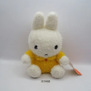 Miffy C1508 Rabbit Bunny Yellow Fluffy 2001 Dick Bruna Plush 8" Toy Doll Mercis - Picture 1 of 8