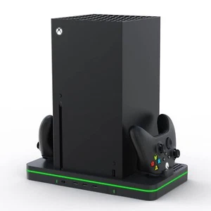 Vertical Charging Stand with Cooling Fan with Xbox Series X/S Console and Co - Picture 1 of 8