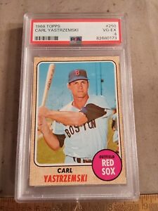 1968 Topps Baseball No 250 Carl Yastrzemski PSA 4