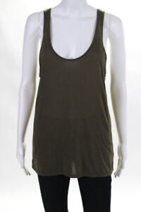 Twenty Womens Army Tank Top Size Small Green Scoop Neck Pull Over $65 New
