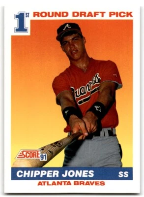 1991 Score RC Chipper Jones Rookie Atlanta Braves #671 - Image 1 of 2