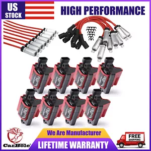 D581 UF271 High Performance Ignition Coil & Wire set For Chevy GMC 4.8L 5.3L 6.0 - Picture 1 of 14