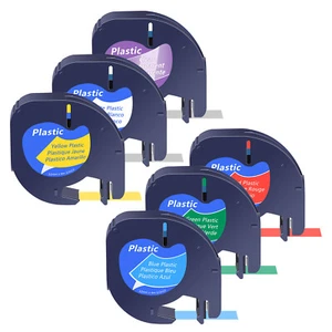 6PK Compatible for Dymo LetraTag 100T 16952 91331 91332 Label Maker Tape 12mm - Picture 1 of 11