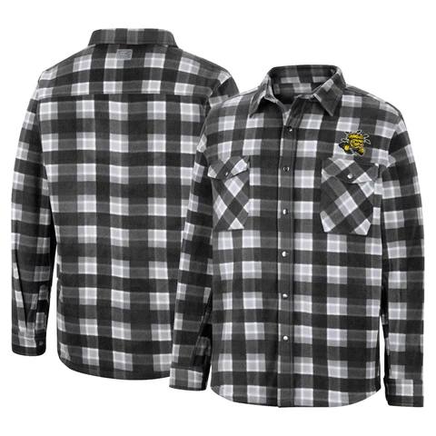 Men's Colosseum Black Wichita State Shockers Ellis Full-Snap Jacket Cover