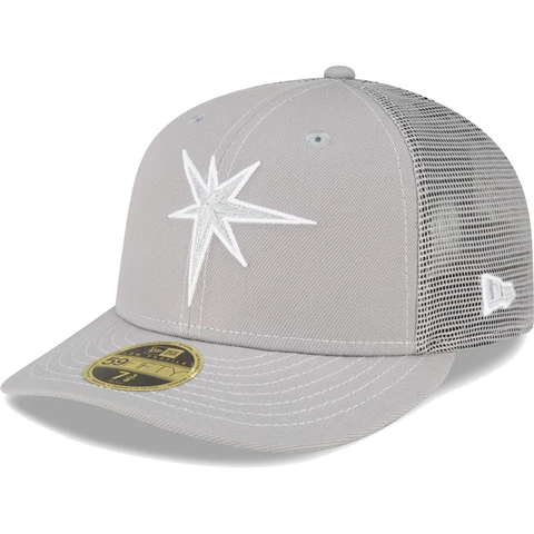 Men's New Era  Gray Tampa Bay Rays 2023 On-Field Batting Practice Low Profile Cover