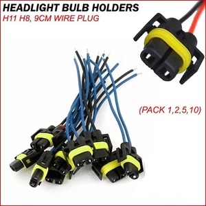 1 2 5 10 20x H11 H8 FARO BOMBILLA ANTINIEBLA CONECTOR SOPORTES 9CM CABLE ENCHUFE UK - Imagen 1 de 13
