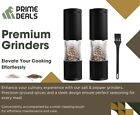 2x Large Salt and Pepper Grinder Set Stainless Steel Glass Shaker Adjustable
