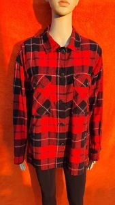 Damen Mädchen Bluse Sommer Gr. XL Rot Hemd Taschen Holzfäller Kariert ( 1316 ) - Bild 1 von 4