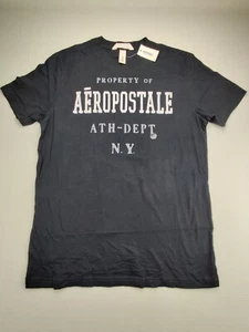 Aeropostale New York Men's Medium Black Short Sleeve Crew Neck T-Shirt New - Picture 1 of 7