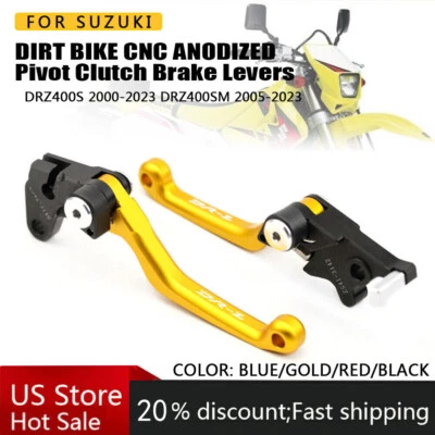 CNC Motocross Brake Clutch Levers FOR SUZUKI DRZ 400S 2000-2024 DRZ400SM DRZ400E - Image 1 of 4