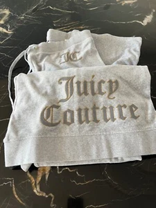 Juicy Couture Velour Track Suit Gray New Without tags size L - Picture 1 of 3