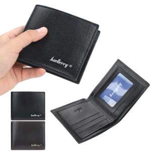 Men's Bifold PU Leather Credit ID Card Holder Wallet Purse Money Clutch Billfold - Picture 1 of 23