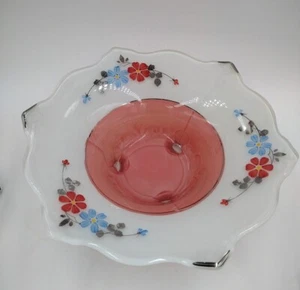 Indiana Glass Moderne Classic 3 Toed Bowl Art Deco 1930s Rare Vintage - Picture 1 of 12