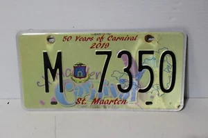 Sint Maarten Fahrzeug Nummernschild M - 7350 - 50 Jahre Karneval 2019 - Bild 1 von 2