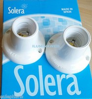 Casquillo Portalamparas de Superficie Recto E27 Foco Termoplastico SOLERA 6511