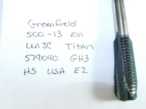 Grifo Greenfield 500-13 EM UNJC TITANIO GH3 579940 HS EE. UU. E2 sellado nuevo - Imagen 1 de 11