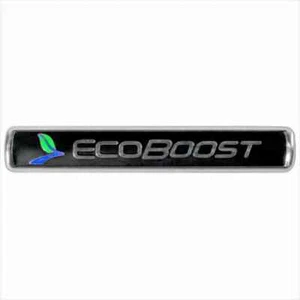Ford Racing for Black/Silver EcoBoost Emblem 3-1/2in x 9/16in - Set of 2 - Foto 1 di 2