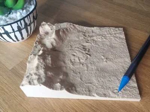 Modelo topográfico Marte 3D del delta del cráter Jezero - el sitio de aterrizaje de la perseverancia - Imagen 1 de 10