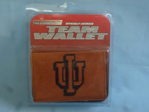 INDIANA HOOSIERS  Leather TriFold Wallet  NIP  brk Cover