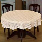 Floral Cotton Net 4 Seater Round Table Cover 56 x 56 Inches