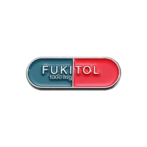 Funny Fukitol 1000mg Enamel Pin Badge Humor Novelty Brooch Lapel Jewelry Gift - Picture 1 of 2