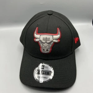 Chicago Bulls Hat Men Black 9Forty New Era NBA Strap Back Cap New - Picture 1 of 8