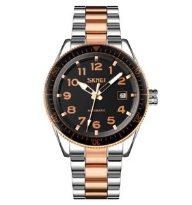 Reloj Automático Skmei Negro Dos Tonos Barrido Segundos Luminoso Visualización de Fecha - Imagen 1 de 7