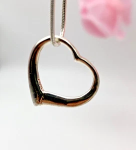 Vintage Sterling Silver Pendant 925 Heart Design 6.74g - Picture 1 of 7