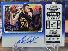 2023 Contenders Optic Walker Kessler Blue Variation Prizm Auto Jersey Match /49