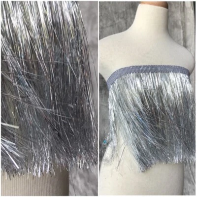 Borla de coser de 1,1 yardas x 7,8 pulgadas para hágalo usted mismo vestido rendimiento disfraz brillo Foto 1 de 4