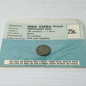 1939 Indo-China francesa 10 centavos | Moneda rara obsoleta Indochina 100 centavos - Imagen 1 de 6