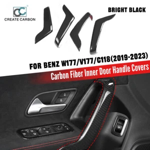 4pcs Inner Door Handle Covers Carbon Fiber For Benz W177/V177/C118 2020+(LHD) - Imagen 1 de 8