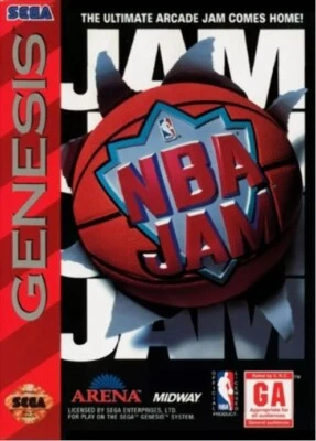 NBA Jam Sega Genesis 1994 Clean Tested Very Good Condition Official Case T-81326 - Image 1 of 4