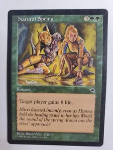 MTG Magic The Gathering Card Natural Spring Sorcery Green Tempest 1997 - Picture 1 of 2