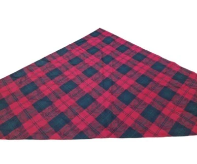 Cachecol vintage Miss Pendleton lã virgem xadrez vermelho e verde novo com falhas - Imagem 1 de 4