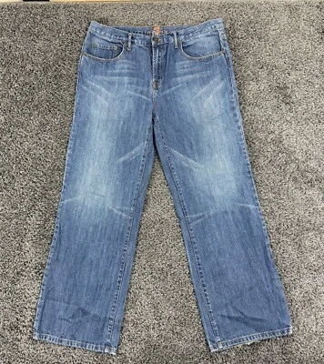 7 For All Mankind Jeans Mens 36x31 Blue Relaxed Bootcut Medium Wash USA - Image 1 of 4