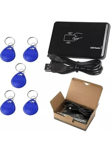 USB RFID Leser Ausweisleser Kartenleser Kontaktloser Kartenleser für EM4100 - Bild 1 von 10