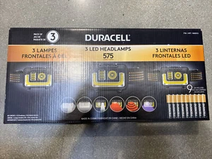 Duracell 575 lumens 3 PACK Headlamp 6 Lighting modes with UV Beam - Picture 1 of 2