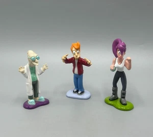 Futurama Metal Collectible Figure Fry Leela Die Cast Metal Rocket USA 2000 Lot - Picture 1 of 6