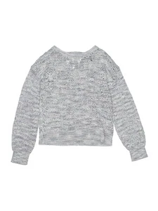 FRESHMAN Girls Silver Pullover Sweater 8 - Picture 1 of 2